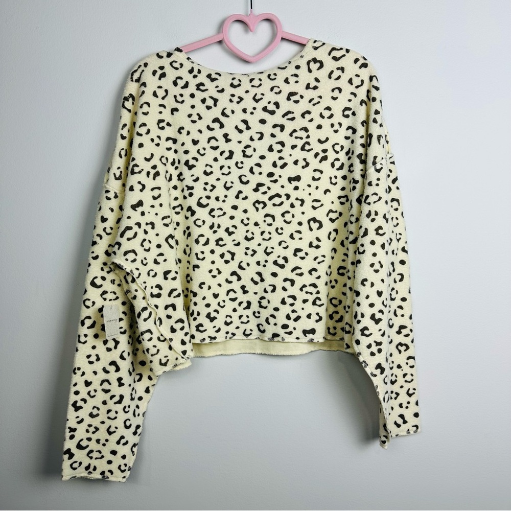Free People Intimately NWT Rain check Cream and Black Animal Print Patterned Top - Picture 7 of 11